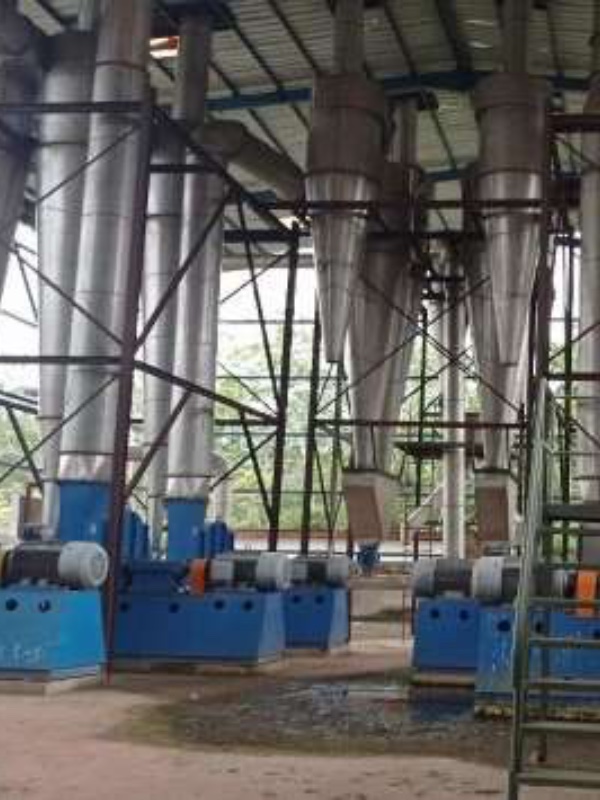 Tapioca flour mill interior